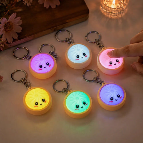 🔥 49% OFF🔥  Cute Dumpling Pressable Fidget Keychain - touch sensing light