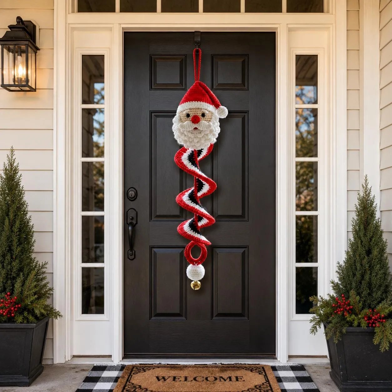 ☃️ Crochet Snowman Spiral Ornament DIY Kit | Complete Beginner-Friendly Set with Soft Yarn, Crochet Hook, Festive Beads, Snowflakes & Step-by-Step Guide 🧶🎄✨