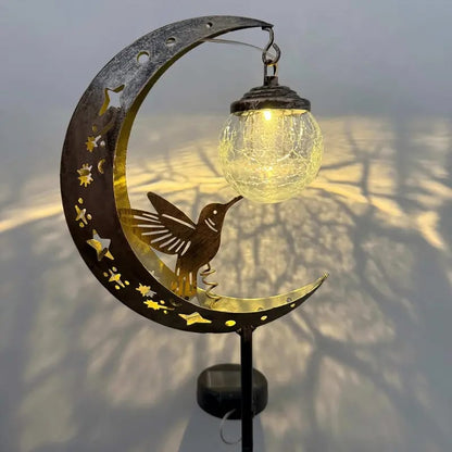 🌙 Flash Sale-60% Off✨Hummingbird Moon Solar Garden Stake Light