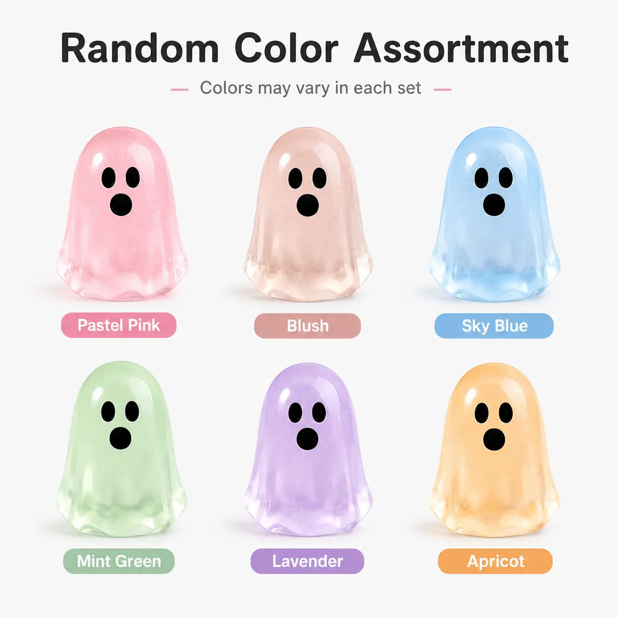 ⏳ Last day 50% OFF –👻Glow In Dark Cute Ghost Resin Bead Set