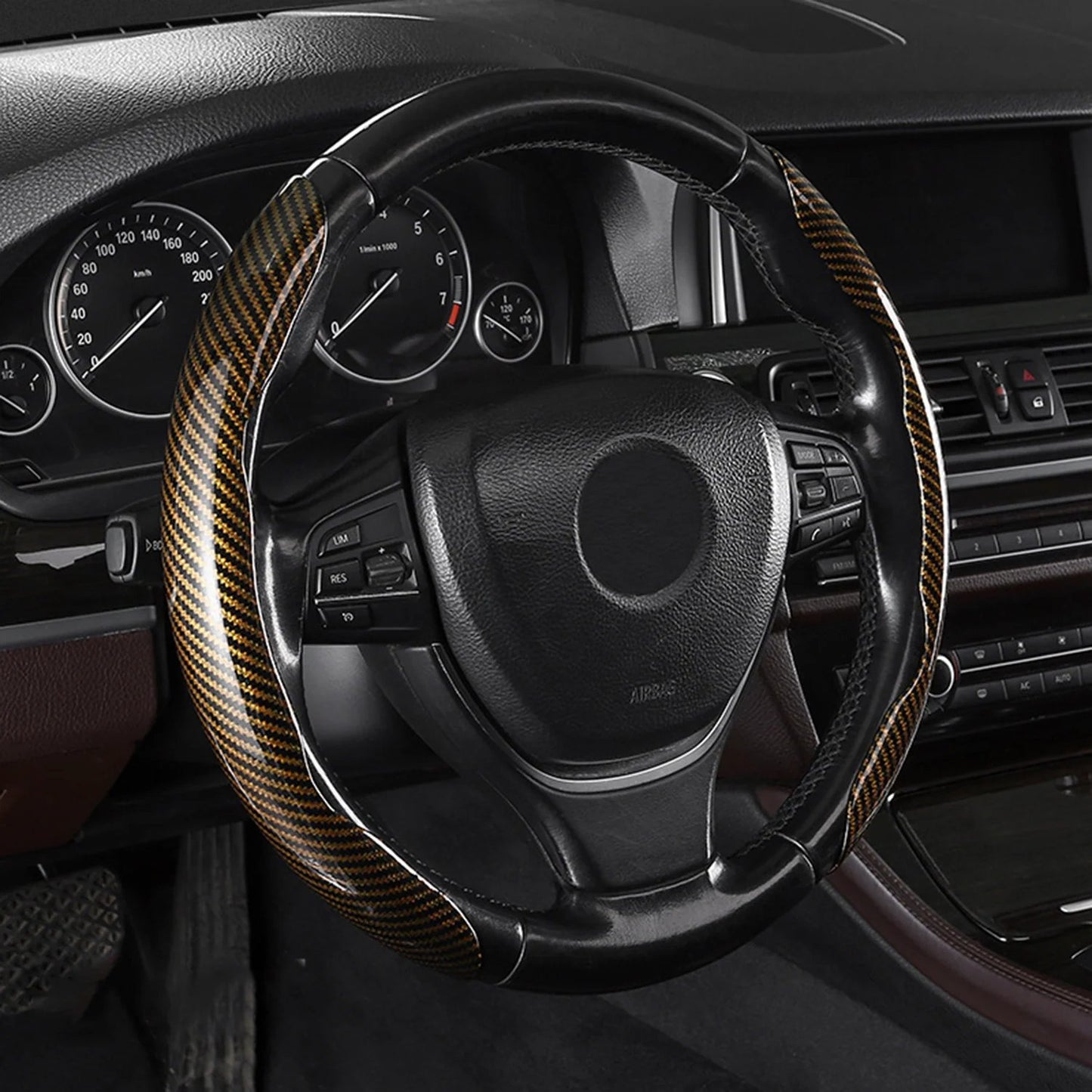 Non-Slip Half Cover Car Steering Wheel Protector | Easy Clip On Installation