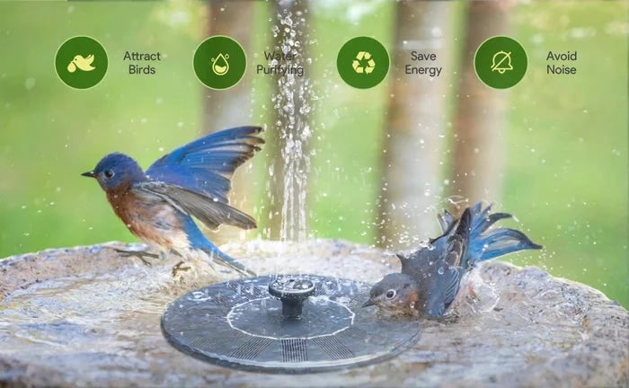 LAST DAY 49% OFF🔥Hot Sale🔥⛲ Solar Fountain, Solar Powered Bird Bath Fountain Pump(Buy 2 Free Shipping)