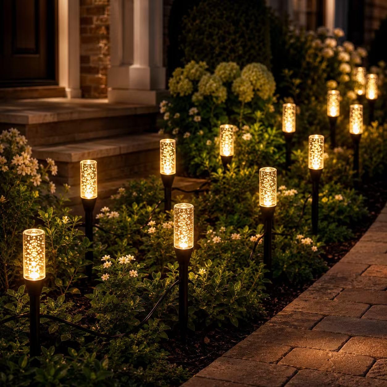 Solar Pathway Lights Outdoor Crystal Bubble