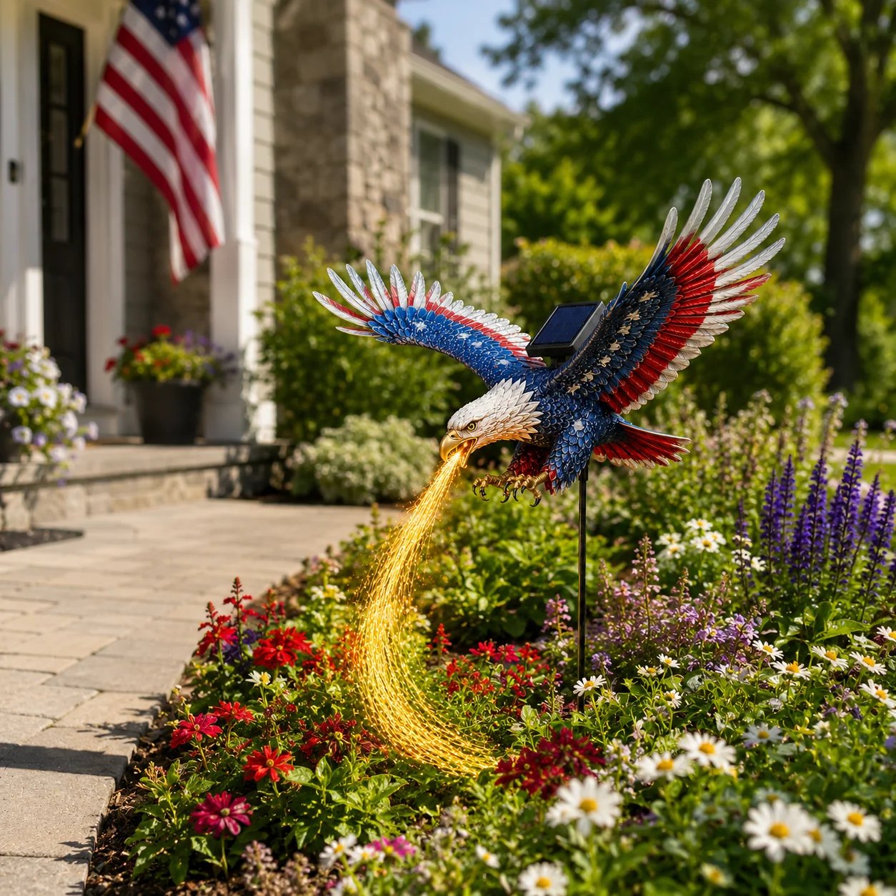 🔥Buy 2 Get 20% OFF🔥🦅 250th Anniversary Special – Eagle of Freedom Solar Garden Light