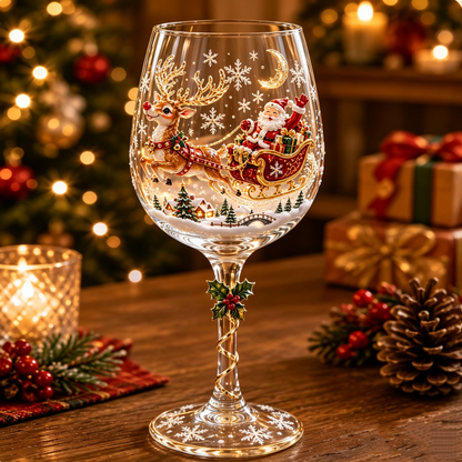 🎄Last day 50% OFF🎁Christmas 3D Wine Glass Collection Gift Box Set✨