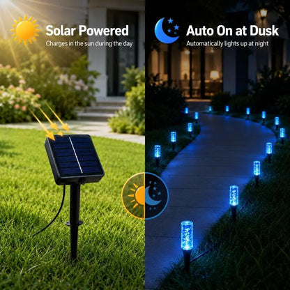 Solar Pathway Lights Outdoor Crystal Bubble