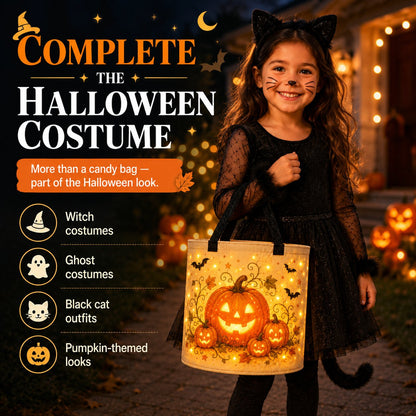 🎃Glow & Go™ LED Halloween Trick-or-Treat Candy Bag🍬
