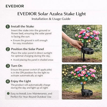 💐Transform Your Outdoors Into a Festive Winter Wonderland with Solar-Powered Flower Lights! 🎄☀️