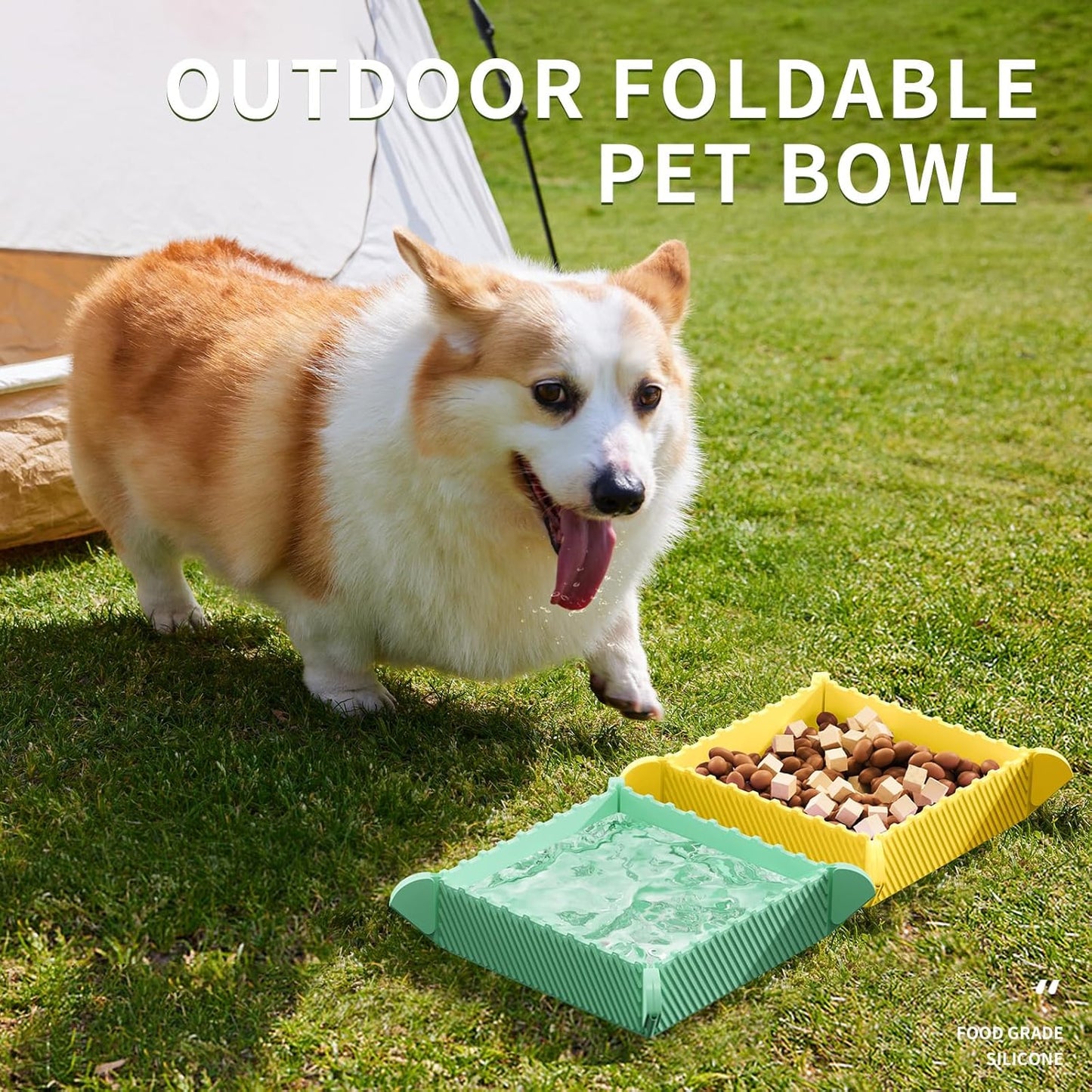 Foldable Magnetic Silicone Camping Bowls & Plates