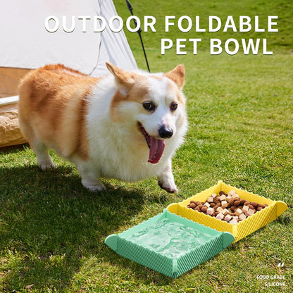 Foldable Magnetic Silicone Camping Bowls & Plates