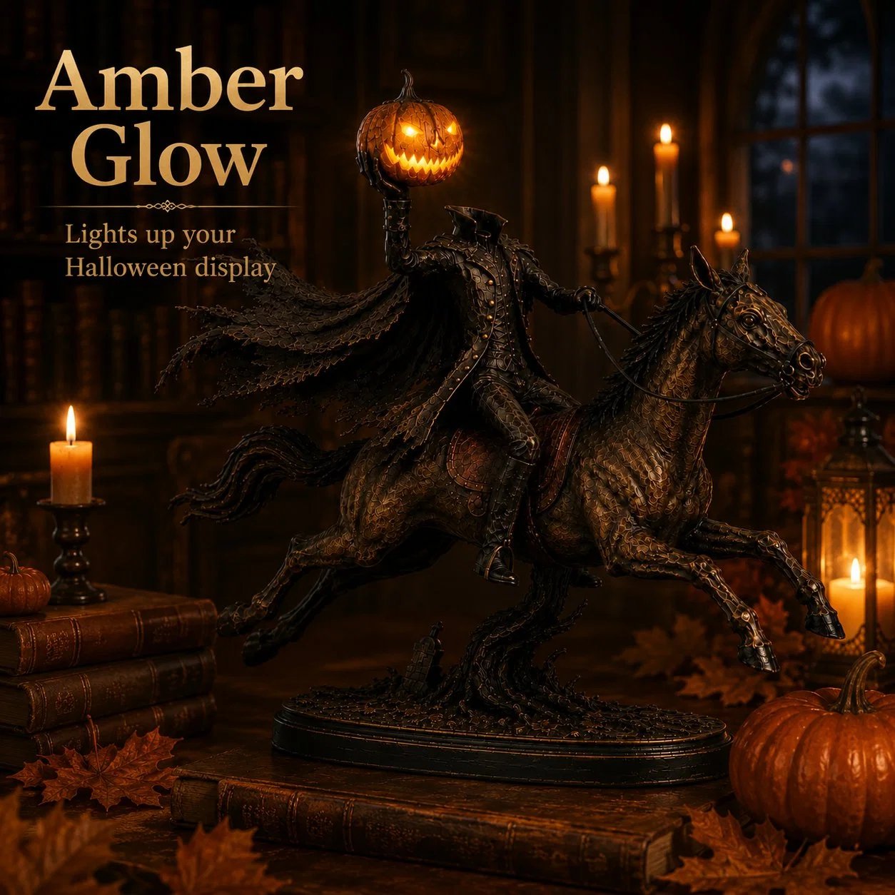 ⏰Limited Stock 50% OFF - 🎃🏇Midnight Chase Headless Horseman Statue