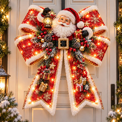 🎀🎄 Christmas Magic Bow Door Hangers – Oversized Light-Up Holiday Bows in 6 Festive Styles