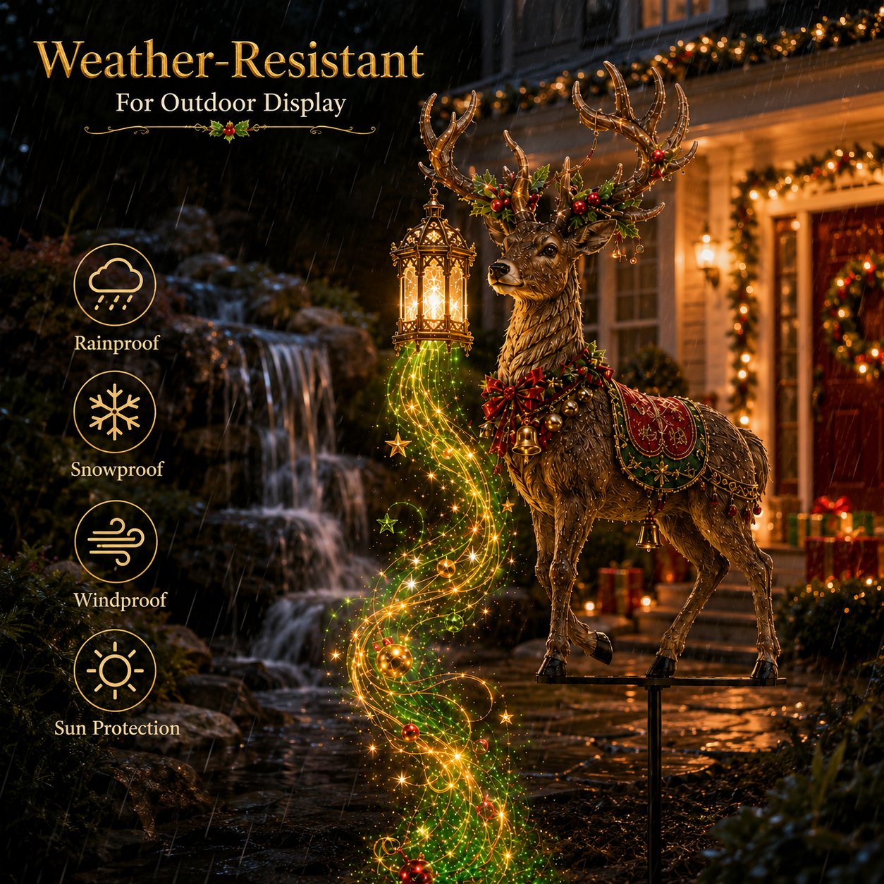 ✨🦌Light-Up Reindeer Christmas Yard Stake