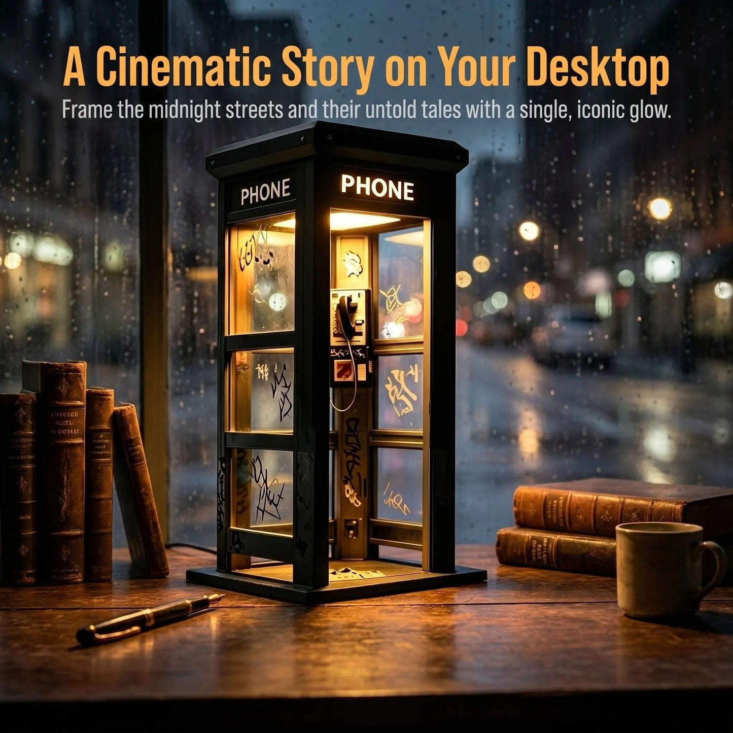 🔥Last day Promotion🔥✨Vintage Phone Booth Ambient Lamp