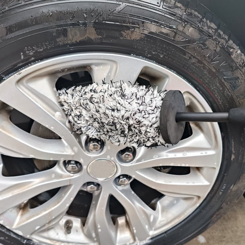 💎Wheel Barrel Brush, Cleaning Brush for Wheels, 1 Pack