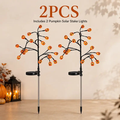 🎃 Pumpkin Solar Stake Lights – Halloween Outdoor Yard Decor