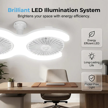 📢📢49% OFF !! ⏰Dual-Head LED Ceiling Fan with Light