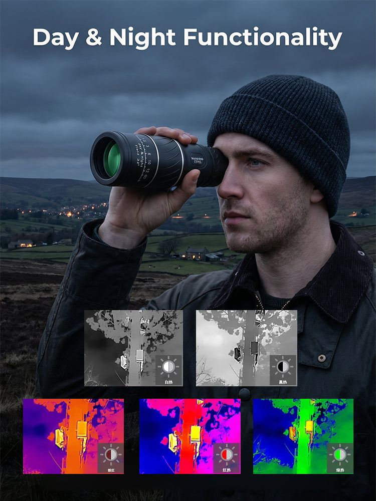 ⭐ 16x52 High Definition Monocular Telescope with Smartphone Adapter ⭐ Waterproof FMC Multi Layer Lens⭐ Portable Long Range Observation Tool ⭐