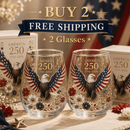 🦅America 250 Eagle Glass Tumbler🎁✨