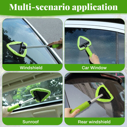🔥Car Window Cleaner Kit Extendable Handle Windshield Cleaning Tool 🚗