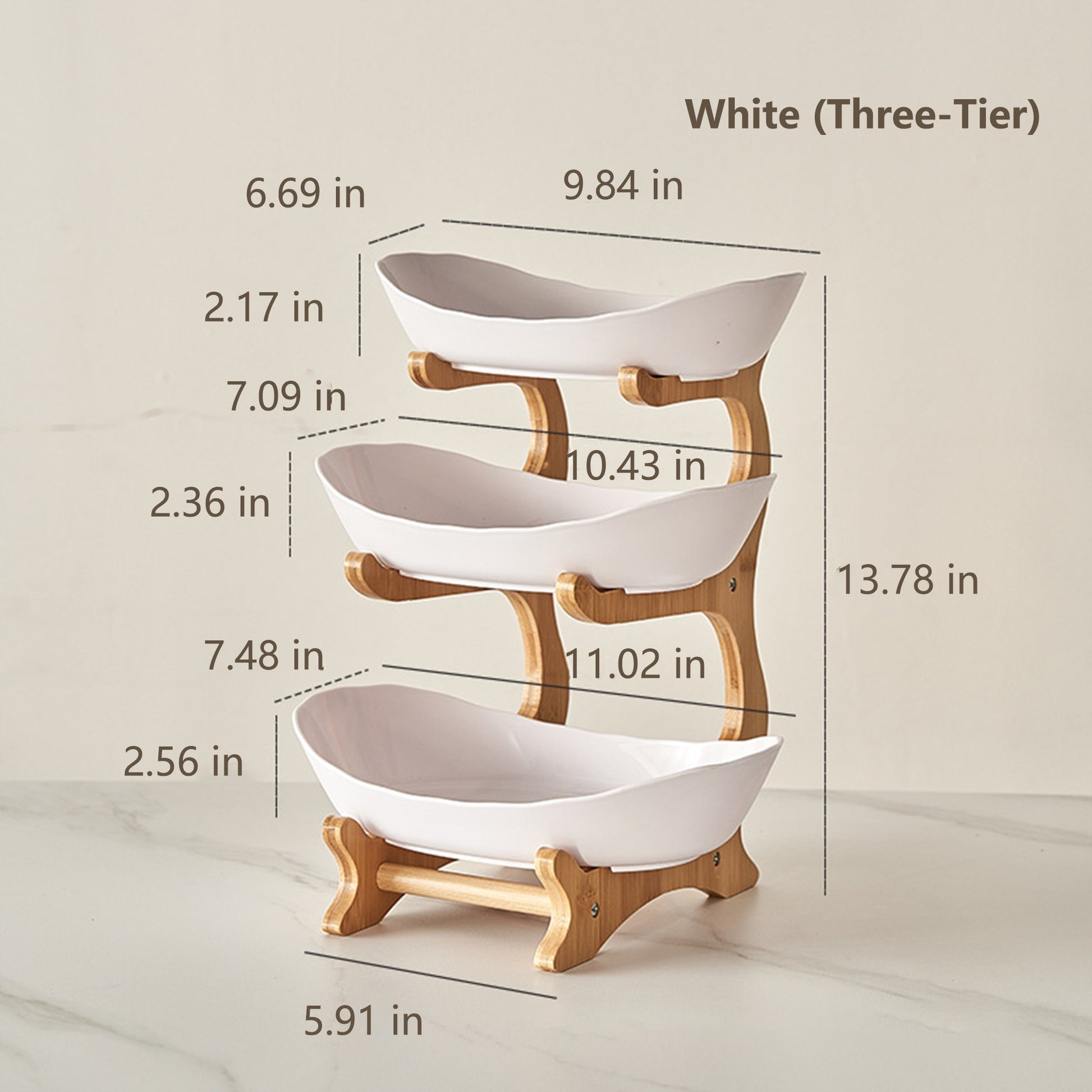 🍓2-Tier / 3-Tier Fruit Basket, Countertop Fruit Bowl(Includes Stand