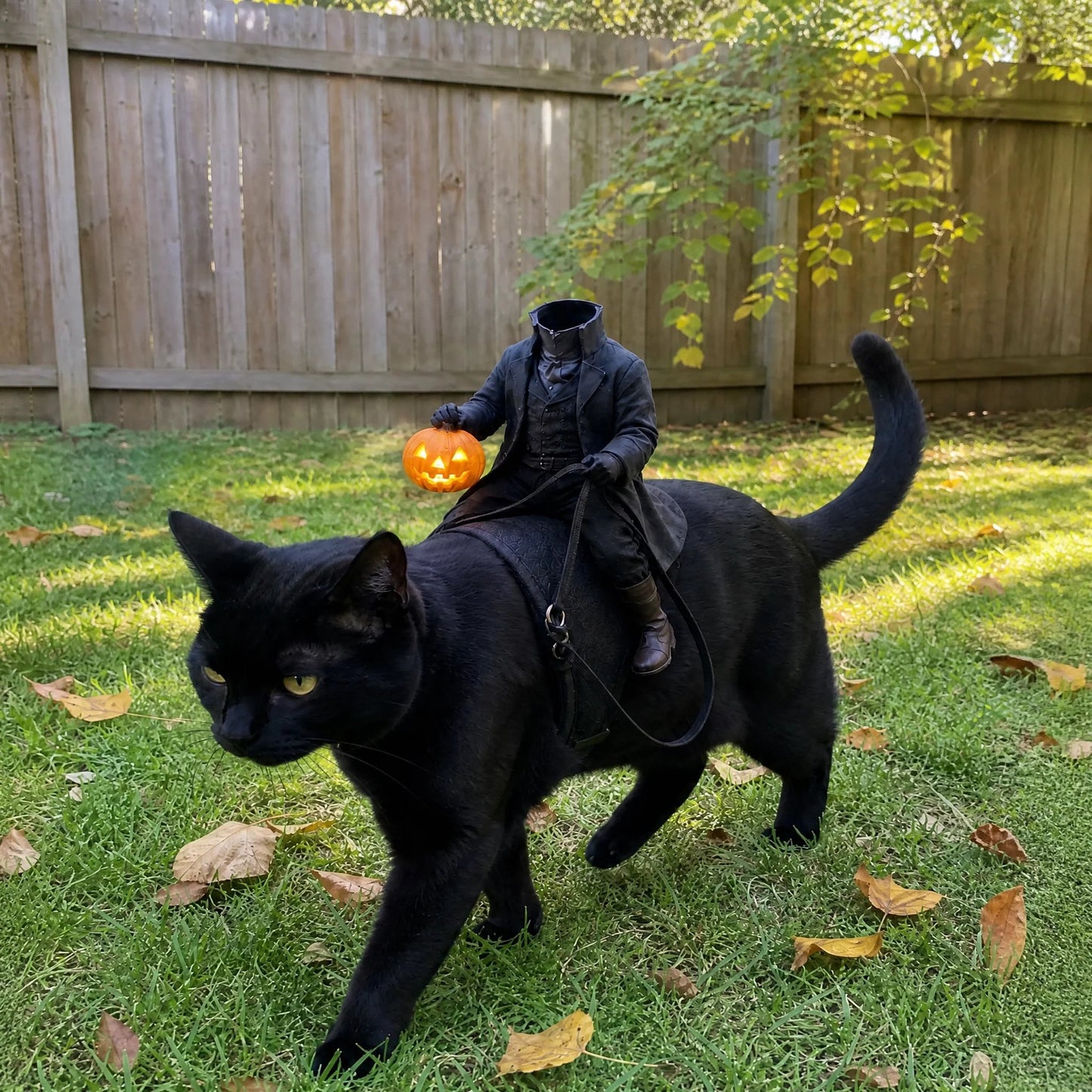 🎃 Headless Phantom Rider Pet Costume – Spooky Halloween Horseman Outfit for Dogs & Cats