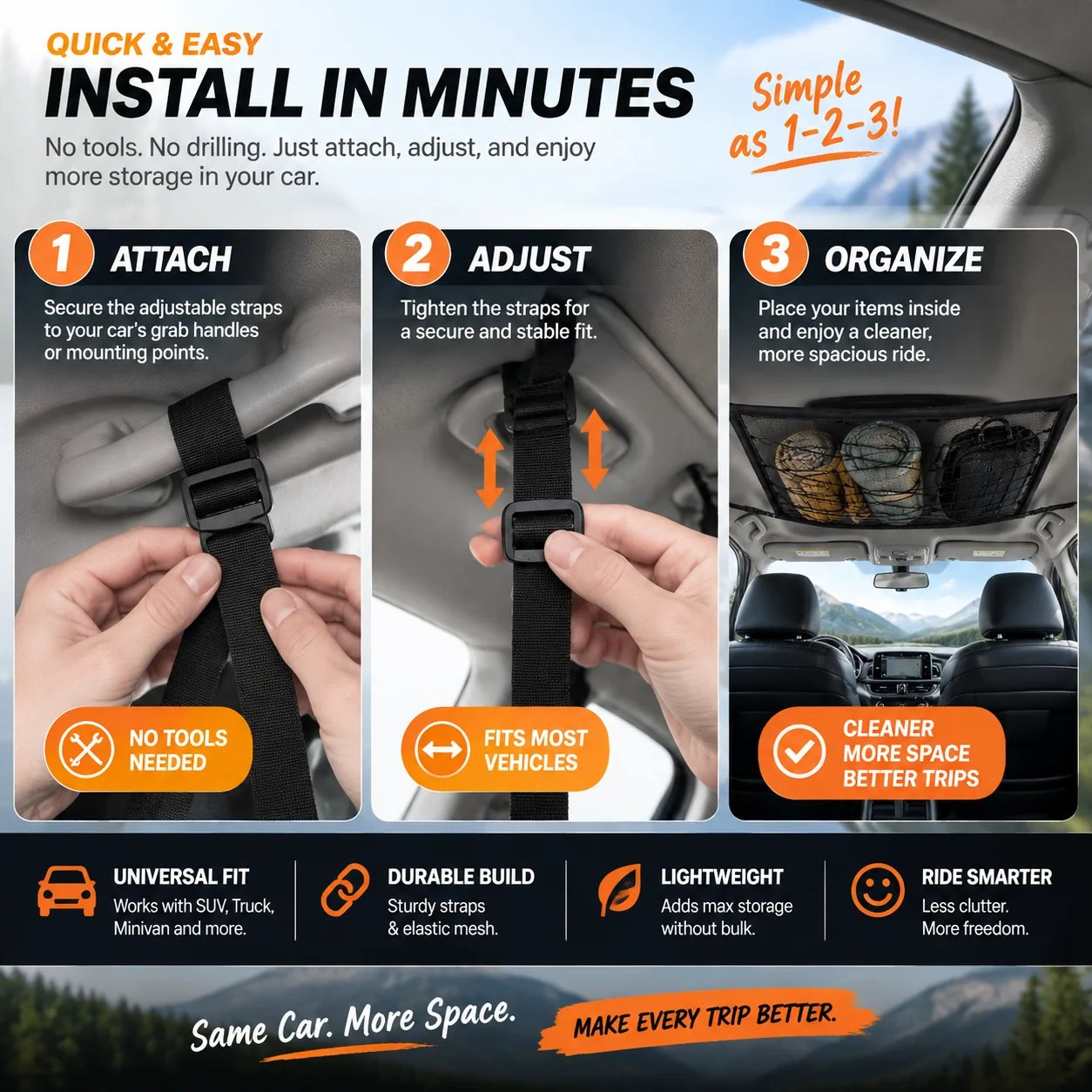 Car Roof Storage Net - The Space-Saving Upgrade Every Vehicle Needs