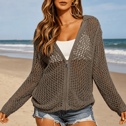⚡️Women's Crochet Lightweight Cardigan Zip Up