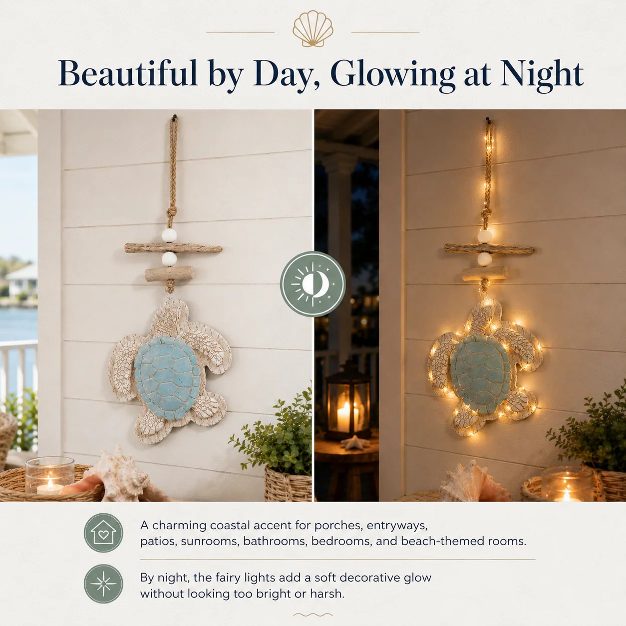 🔥Last Day 49% OFF🔥Glowing Coastal Sea Turtle Wall Art