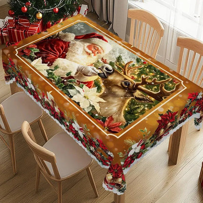 🎄 Christmas Tablecloth – Festive Santa Prints for a Warm & Welcoming Holiday Table