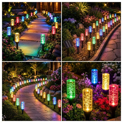 Solar Pathway Lights Outdoor Crystal Bubble