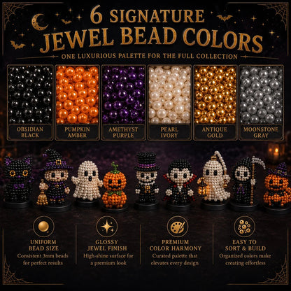 🎉🎃 Hollowmoon 31-Night Jewel-Bead Countdown Calendar| 31 Daily DIY Characters, Complete Craft Supplies & Midnight Parade Display 💎✨