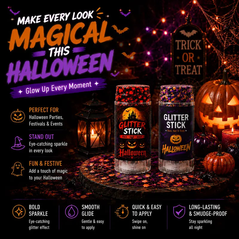 ✨ Halloween Glitter Face Stick – 🎃Add Instant Sparkle to Your Spooky Look