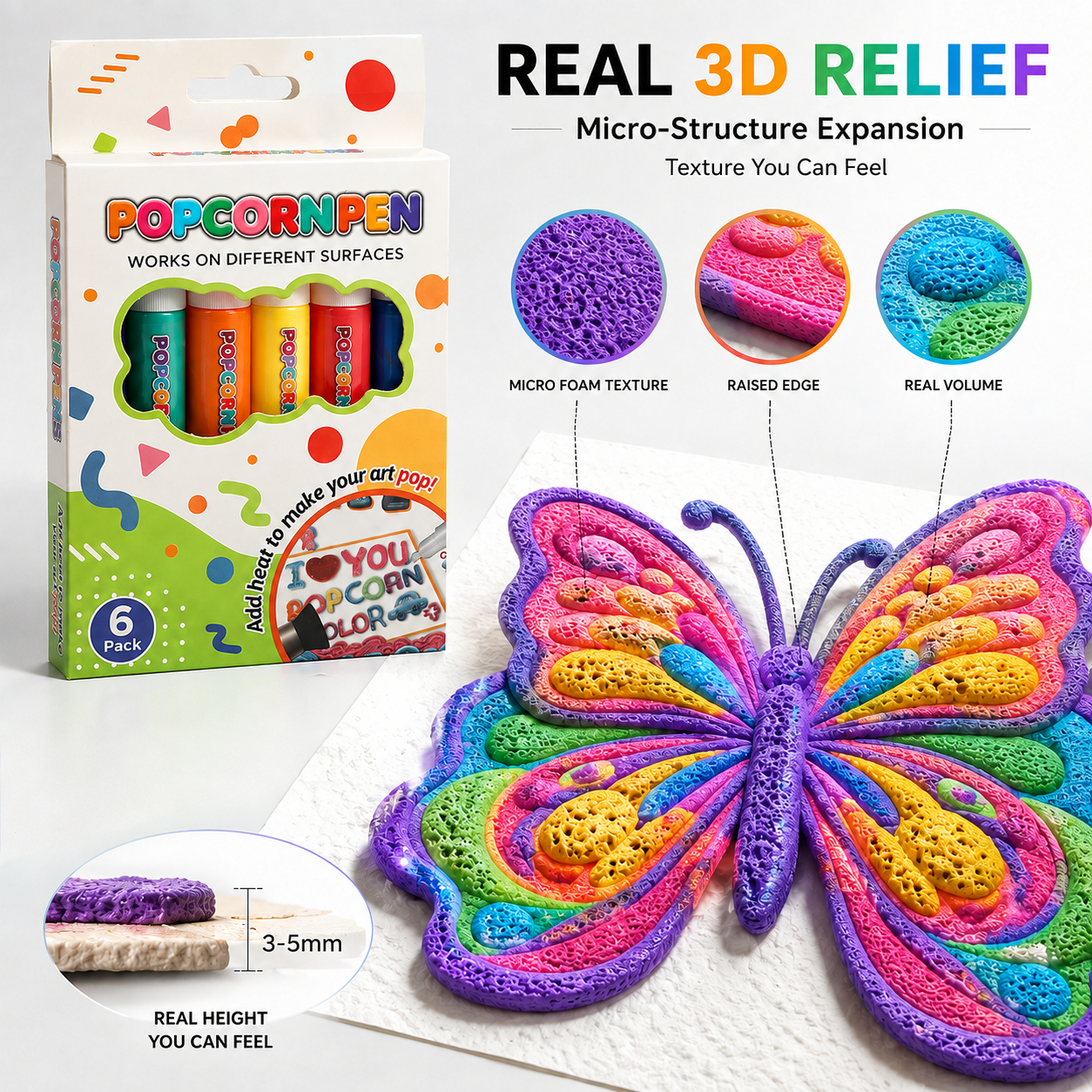 🔥Last Day Promotion 60% OFF 🖍️3D Relief Art Pen – Turn Flat Drawings Into Touchable 3D Art🪄