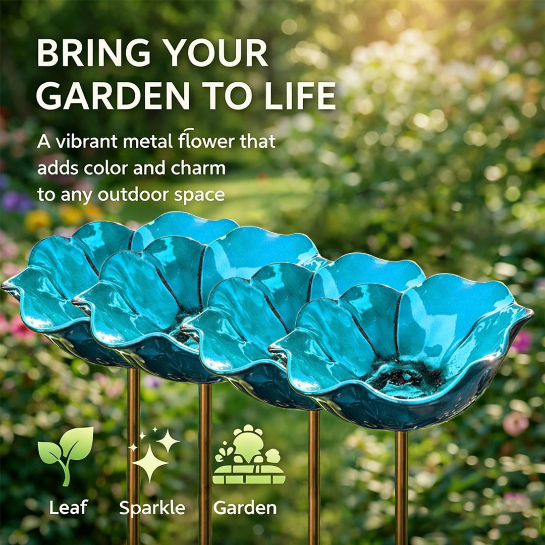 💖🎁Handmade Metal Flower Garden Stake🐦