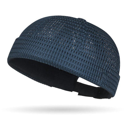 😍Men’s Breathable Brimless Docker Hat – Lightweight Mesh Skull Cap for Summer Outdoor Wear