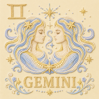Zodiac Pearl Painting Kit – 12 Unique Signs✨