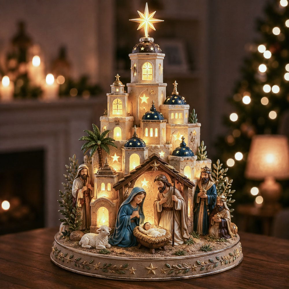 🔥LAST DAY 49% OFF一✨Bethlehem Nativity Church Light Tower✨