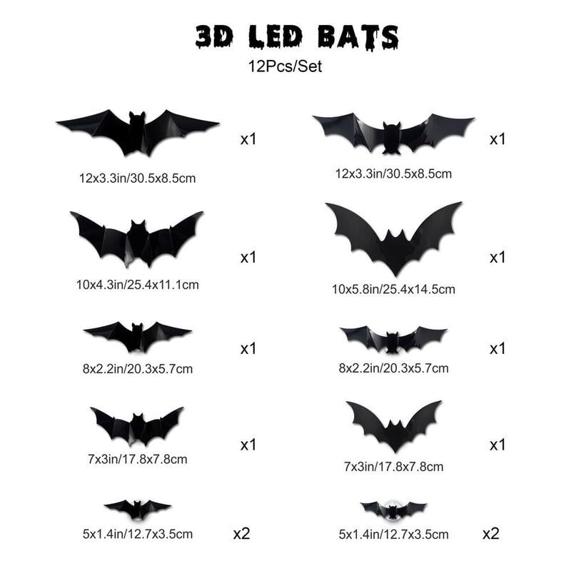 3D LED Bat Halloween Decorations – Create A Spooky Glow For Your Home