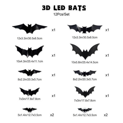 3D LED Bat Halloween Decorations – Create A Spooky Glow For Your Home