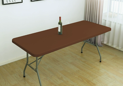 Stretch Fabric Table Top Cap Cover – Elastic Edge, Waterproof & Reusable
