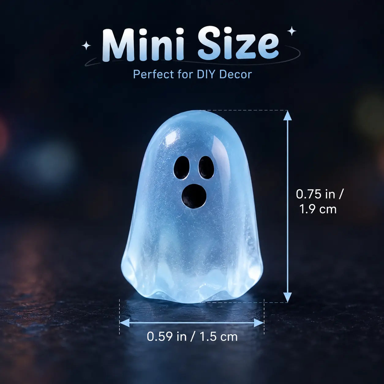 ⏳ Last day 50% OFF –👻Glow In Dark Cute Ghost Resin Bead Set