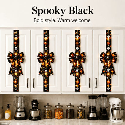 🔥Last Day 50% OFF 🎃Light-Up Halloween Cabinet Door Bow / Ribbon Decor