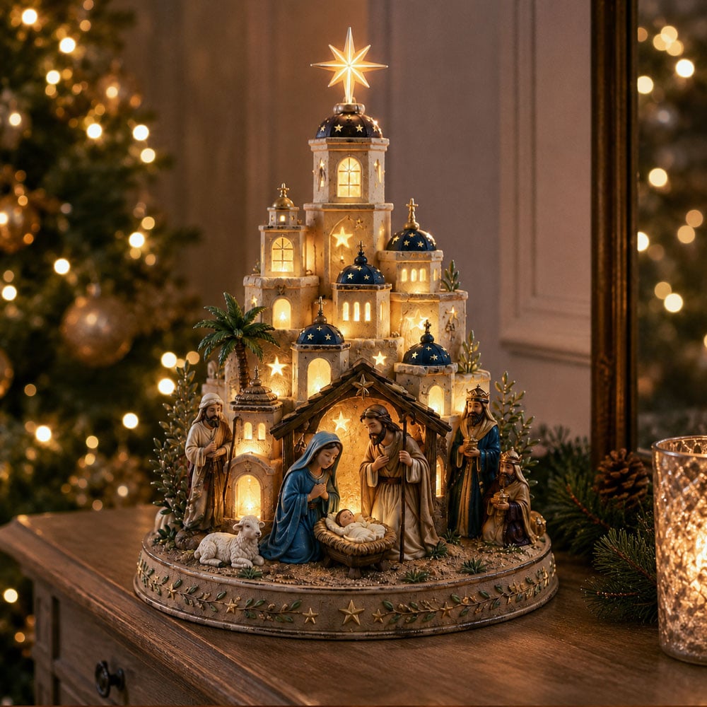 🔥LAST DAY 49% OFF一✨Bethlehem Nativity Church Light Tower✨