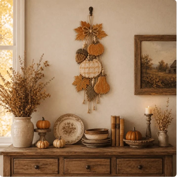 🔥HOT SALE🔥Rustic Harvest WoodenDoor Hanger
