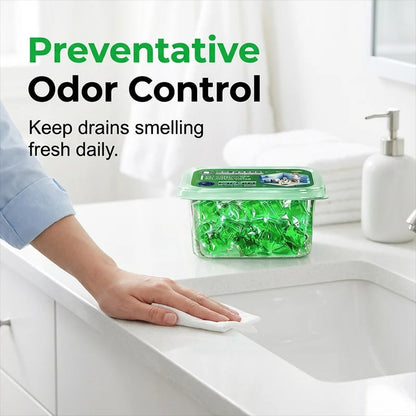📍🥳2026 HOT SALE🥳💞50K+ SOLD!｜Drain Deodorizer Pods – Bio‑enzyme formula neutralizes smells at the source. Instant fresh scent, no harsh chemicals. Say goodbye to embarrassing odours. 🚰✅