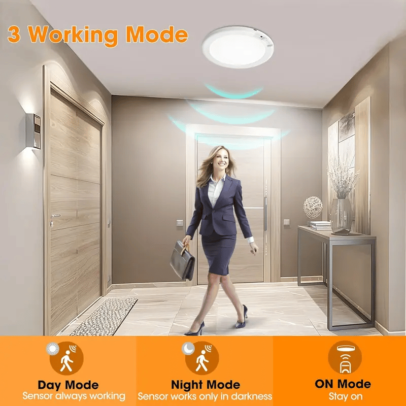 ✨Dimmable rechargeable ceiling light with motion sensor – magnetic & wireless✨