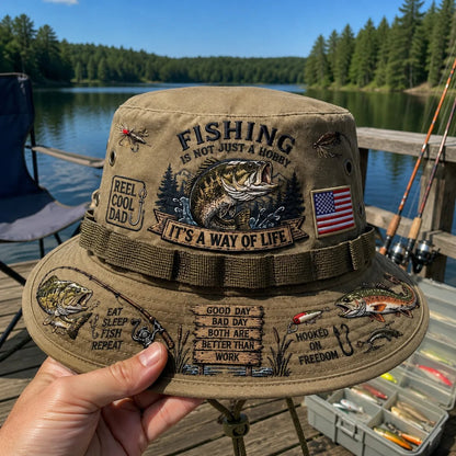 🔥Last Day 49% OFF -🎣 Fishing Is a Way of Life Boonie Hat