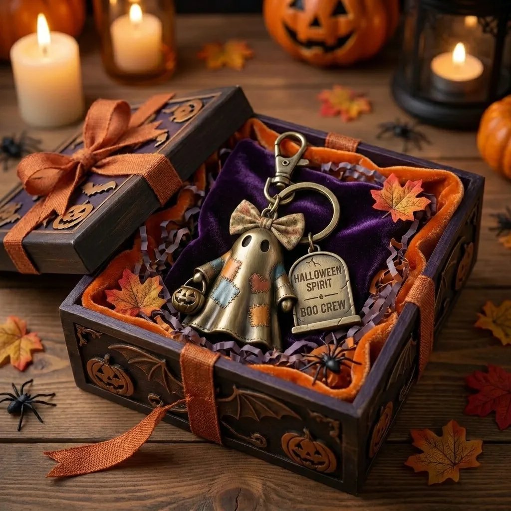 🔥Last Day 50% OFF🔥Halloween Spirit Boo Crew Ghost Keychain
