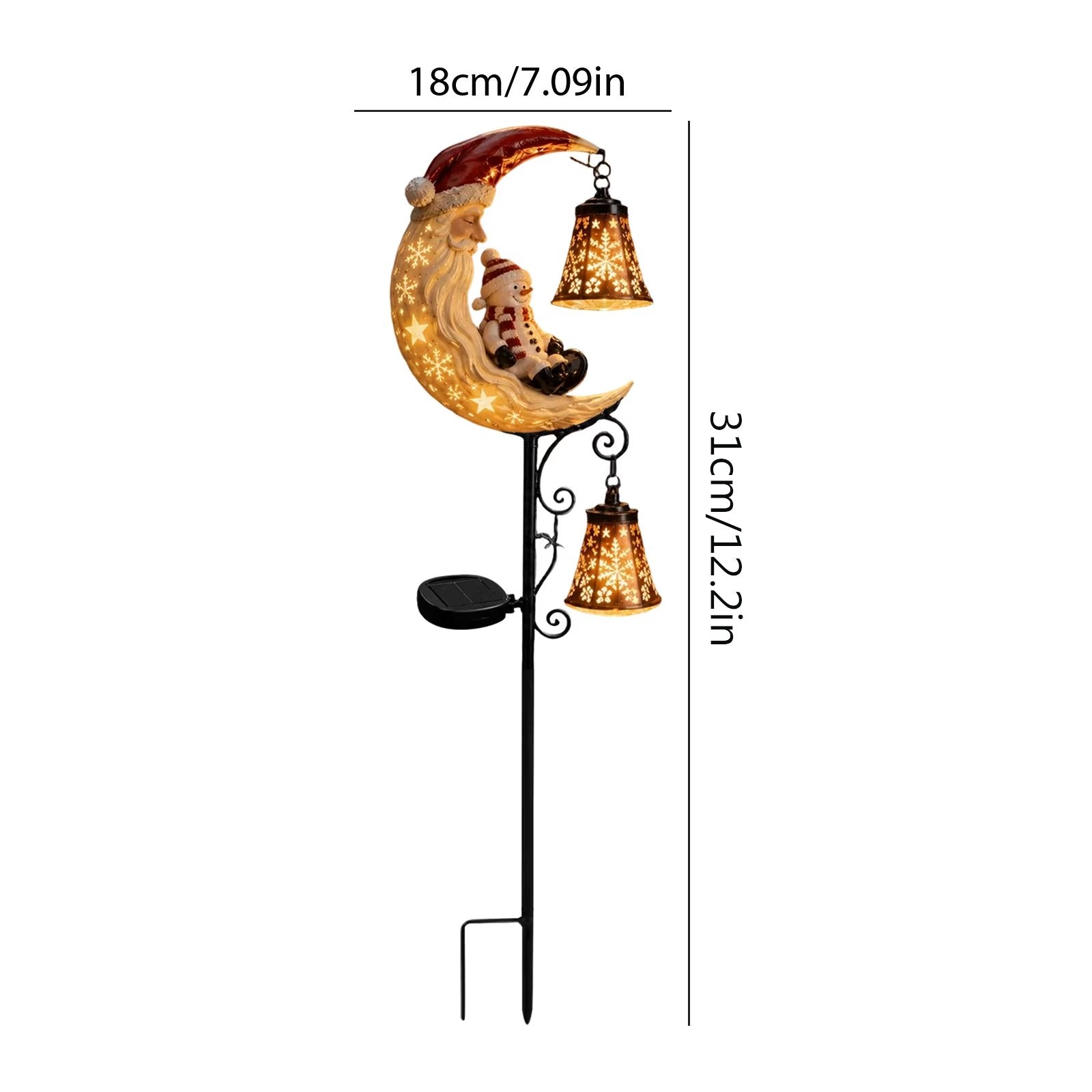 Christmas Solar Moon Stake Light